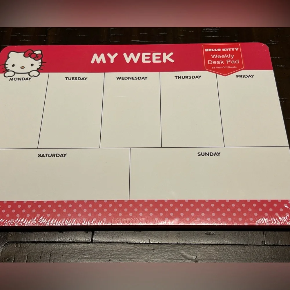 Hello Kitty Weekly Desk Pad 52 Sheets